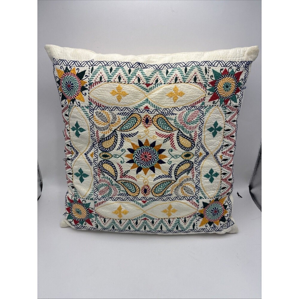 Embroidered Pillow Indian Pakistani Bohemian